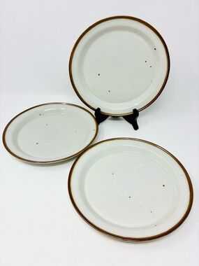 Dansk BROWN MIST PATTERN Set/3 Salad Plates MADE IN DENMARK MCM Dining 8.5”